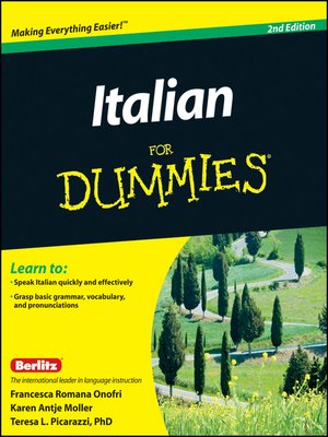 cover image of Italian For Dummies